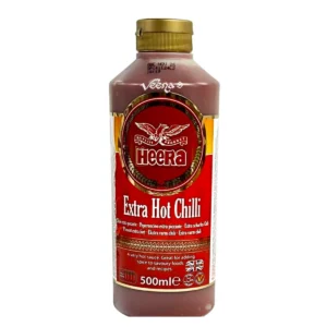EXTRA HOT CHILLI SAUCE 500ML HEERA